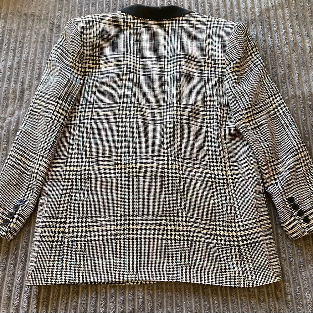 Vintage Morgan Taylor Blazer! Plaid padded jacket w/ pockets. Sz: 14 - Picture 11 of 16